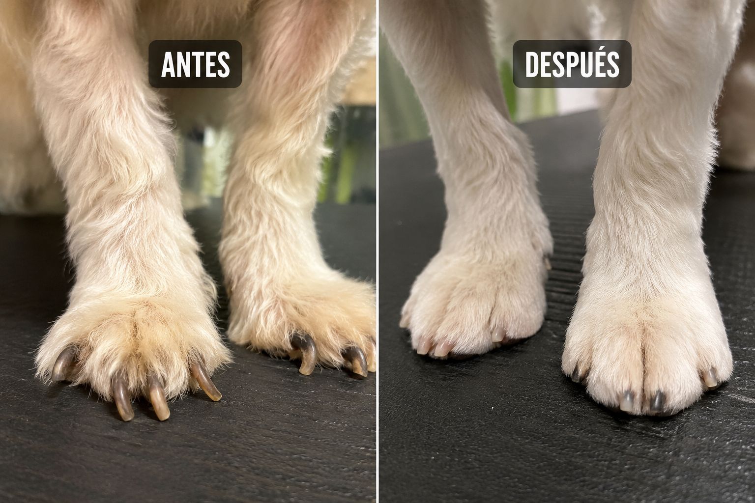 Nails — Before and after at Kisses and Paws in West Miami